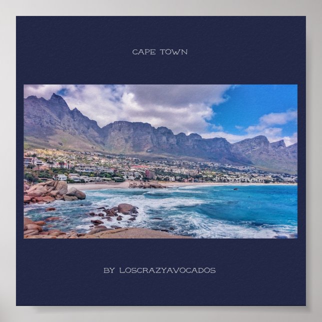 Kapstadt Tafelberg Strand Ozean View Poster (Vorne)