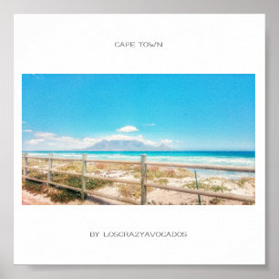 Kapstadt Tafelberg Strand Ozeanblick Poster