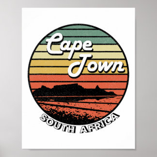 Kapstadt Tafelberg Südafrika Vintag Poster
