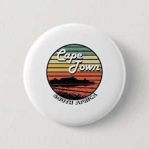 Kapstadt Tafelberg Südafrika Vintage Button