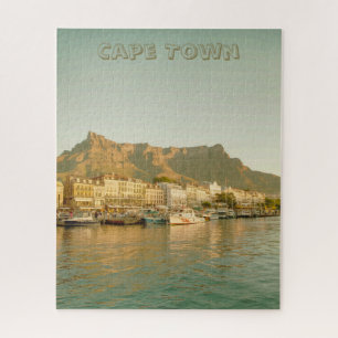 Kapstadt Vintage Table Mountain Hafen Puzzle