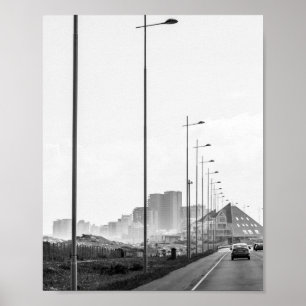 Kapstadt ZA Südafrika Blouberg Gebiet Monochrome Poster