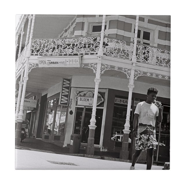 Kapstadt ZA Südafrika Long Street Fliese (Vorderseite)