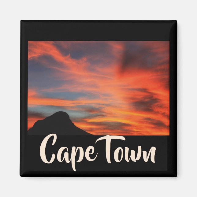Kapstadt ZA Südafrika Löwenkopf Magnet (Vorne)