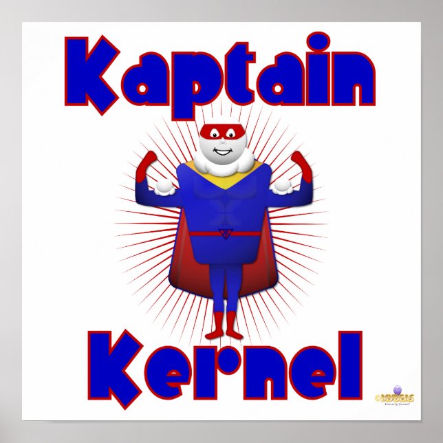 Kaptain Kernel Popcorn Superhero Poster (Vorne)