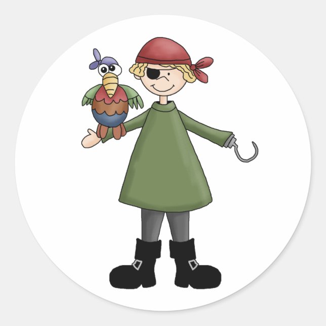 Käpt'n Hook Runder Aufkleber (Vorderseite)