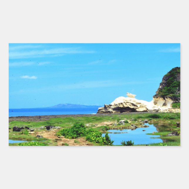 Kapurpuruwan Felsbildung Rechteckiger Aufkleber (Vorderseite)