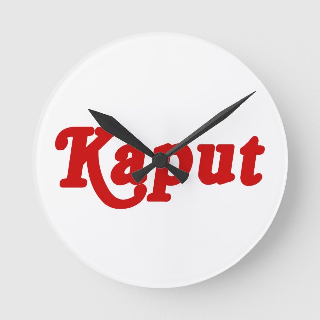 KAPUT ♦ FUNKTIONIERT NICHT ♦ RUNDE WANDUHR (Vorderseite)