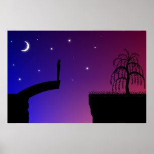 Kaputte Brückenansicht Poster