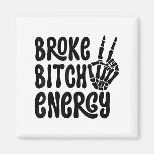 Kaputte Energie Lustiges Skeletthand-Meme  Magnet