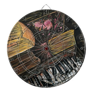 Kaputte Klavier Dartscheibe