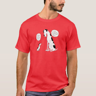 Kaputte Welt großer Hund kleiner Hund T-Shirt