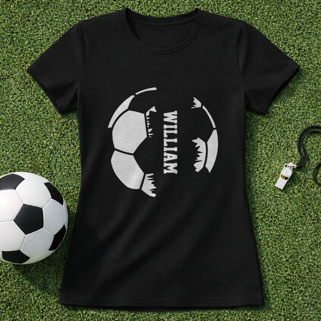 Kaputter Fußball Namensanpassung T-Shirt (Von Creator hochgeladen)