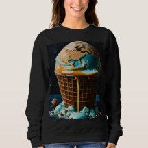 Kapuzenpullover für Damen mit süßem Eis-Design | T