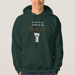 Kapuzenpullover 'Mann des Glaubens, Geist des Wolf Hoodie