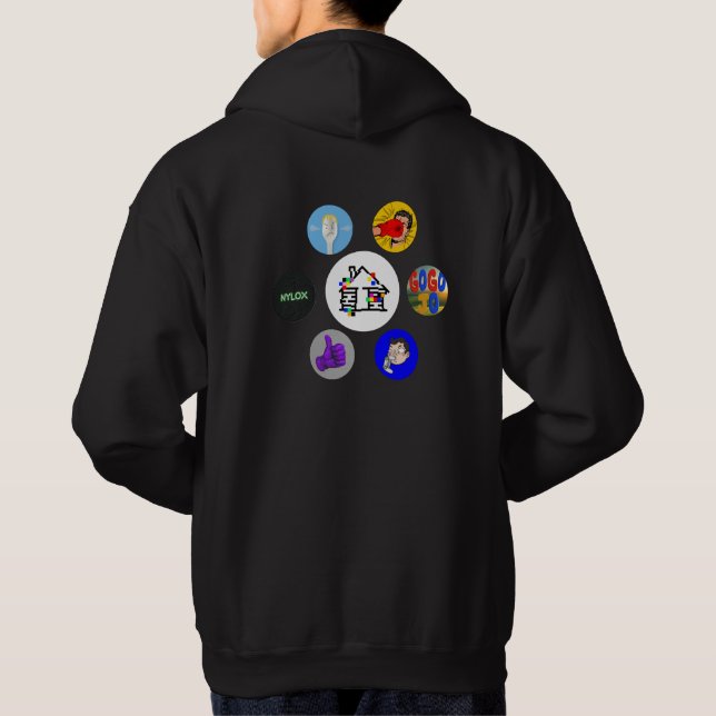 Kapuzenpullover mit allen Logos von LagHut und Co. Hoodie (Rückseite)