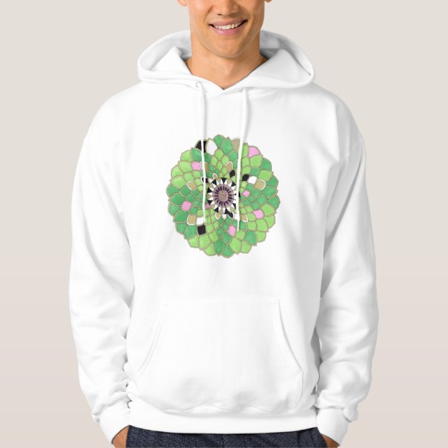 Kapuzenpullover mit handgezeichnetem Mandala  Hoodie (Vorderseite)