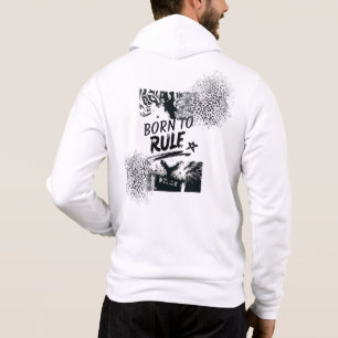 Kapuzenpullover mit Leopardengrafik 'Born to Rule' Hoodie