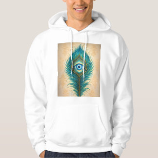 Kapuzenpullover mit Pfauenfeder-Design Hoodie