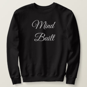 Kapuzenpullover mit weißem Text und Zitat 'Mind Bu Sweatshirt