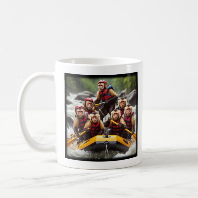 Kapuzineraffen Whitewater Rafting Kaffeetasse (Links)