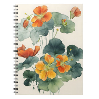 Kapuzinerkresse - Aquarellblumen Notizblock