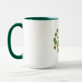 Kapuzinerkresse-Blumenillustration Vintage Natur Tasse