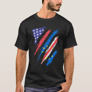Kapverdisch-amerikanischer Patriot gewachsenes Her T-Shirt
