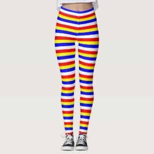 Kapverdische Flagge Streifen Land Muster Symbol Leggings