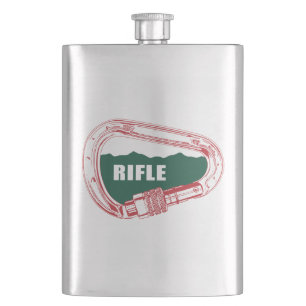 Karabiner zum Klettern mit Gewehr Flachmann