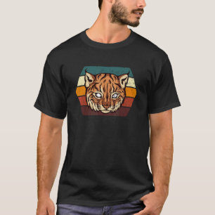 Karacal Katze Retro Vintage Wilde Katze Luchs Brau T-Shirt