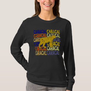 Karacal Katze Vintag Wildkatze, mit Luchs überzoge T-Shirt