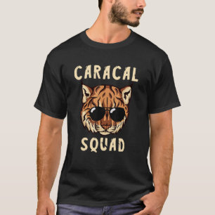 Karacal Katzen Squad Luchs Wildtier Sonnenbrille L T-Shirt