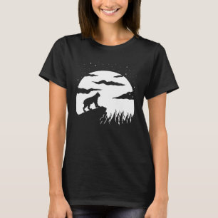 Karacal Wilde Mondgalaxie Nacht Karakal Katze Luch T-Shirt