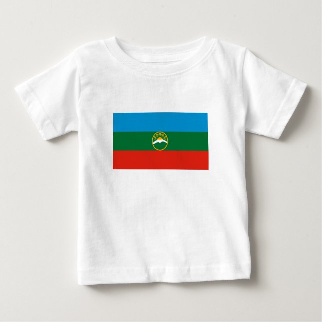 Karachay Cherkessia Flag Baby T-shirt (Vorderseite)