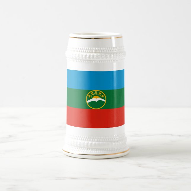Karachay Cherkessia Flag Bierglas (Mittel)