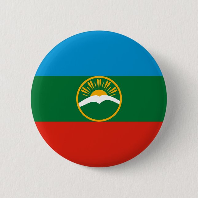Karachay Cherkessia Flag Button (Vorderseite)