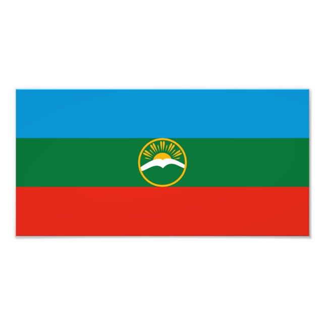 Karachay Cherkessia Flag Fotodruck (Vorne)