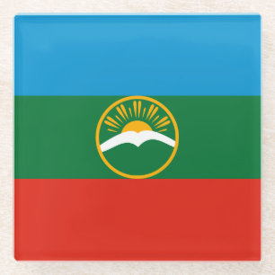 Karachay Cherkessia Flag Glasuntersetzer