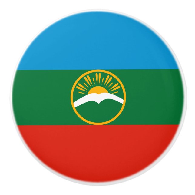 Karachay Cherkessia Flag Keramikknauf (Vorderseite)