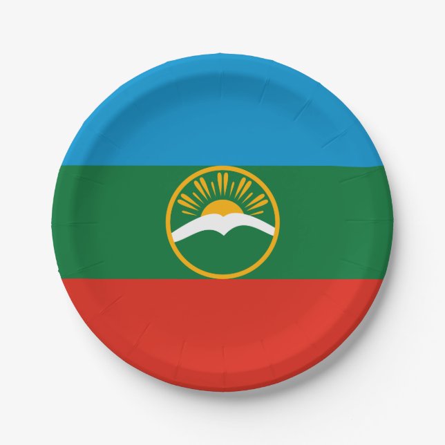 Karachay Cherkessia Flag Pappteller (Vorderseite)