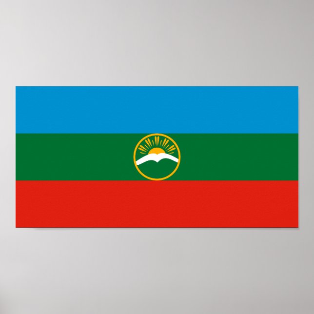 Karachay Cherkessia Flag Poster (Vorne)