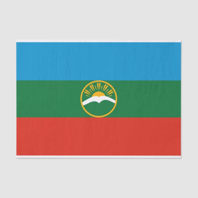 Karachay Cherkessia Flag Seidenpapier (Vorderseite)
