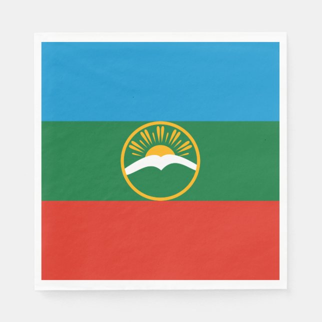 Karachay Cherkessia Flag Serviette (Vorderseite)