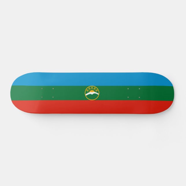 Karachay Cherkessia Flag Skateboard (Horizontal)