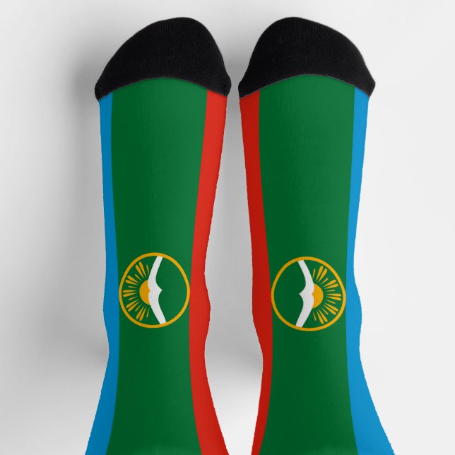 Karachay Cherkessia Flag Socken (Oben)
