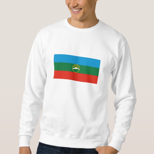 Karachay Cherkessia Flag Sweatshirt (Vorderseite)