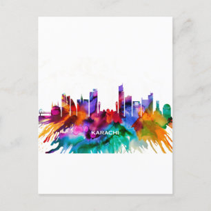 Karachi Pakistan Feiertagspostkarte