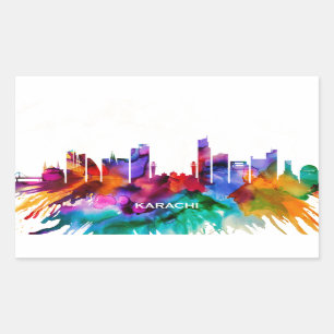 Karachi Pakistan Rechteckiger Aufkleber