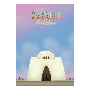 Karachi Pakistan Reiseplakat Fotodruck
